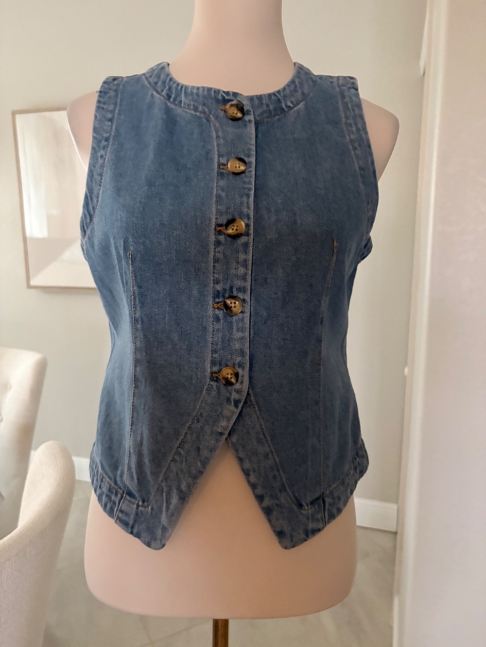 NWT Velvet Heart Cutaway Denim Vest